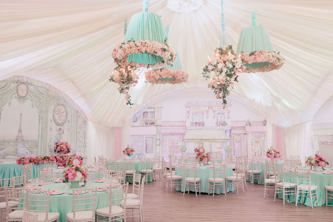 свадебный оформление зала в нежных цветах